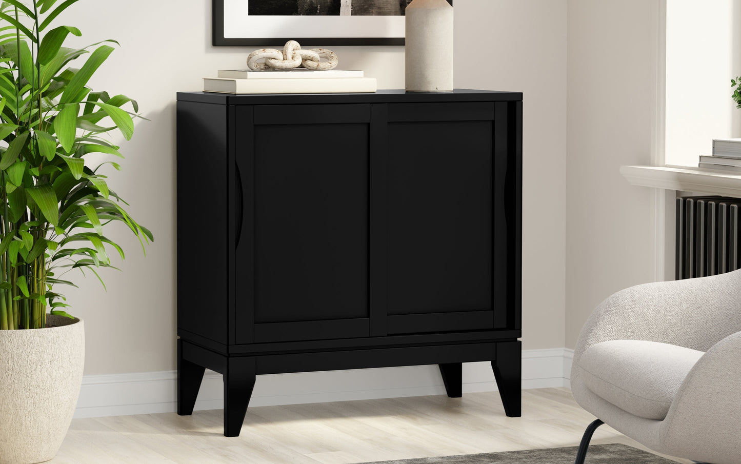 Black | Harper 30 inch Low Storage Cabinet