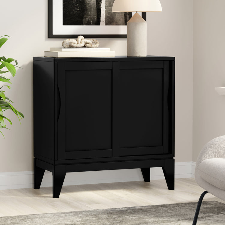 Black | Harper Low Storage Cabinet