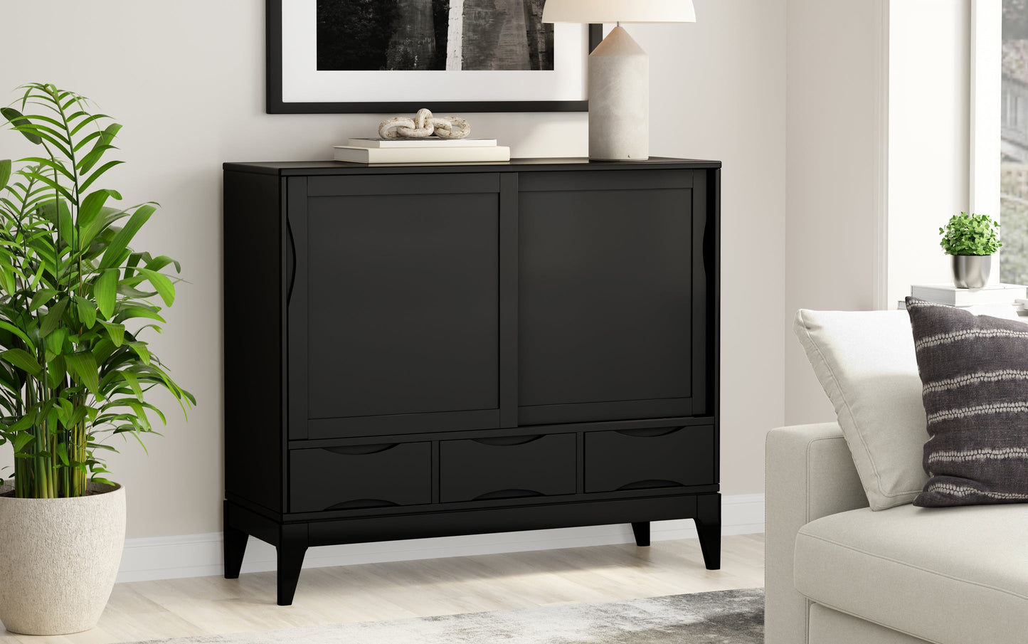Black | Harper 48 inch Medium Storage Cabinet