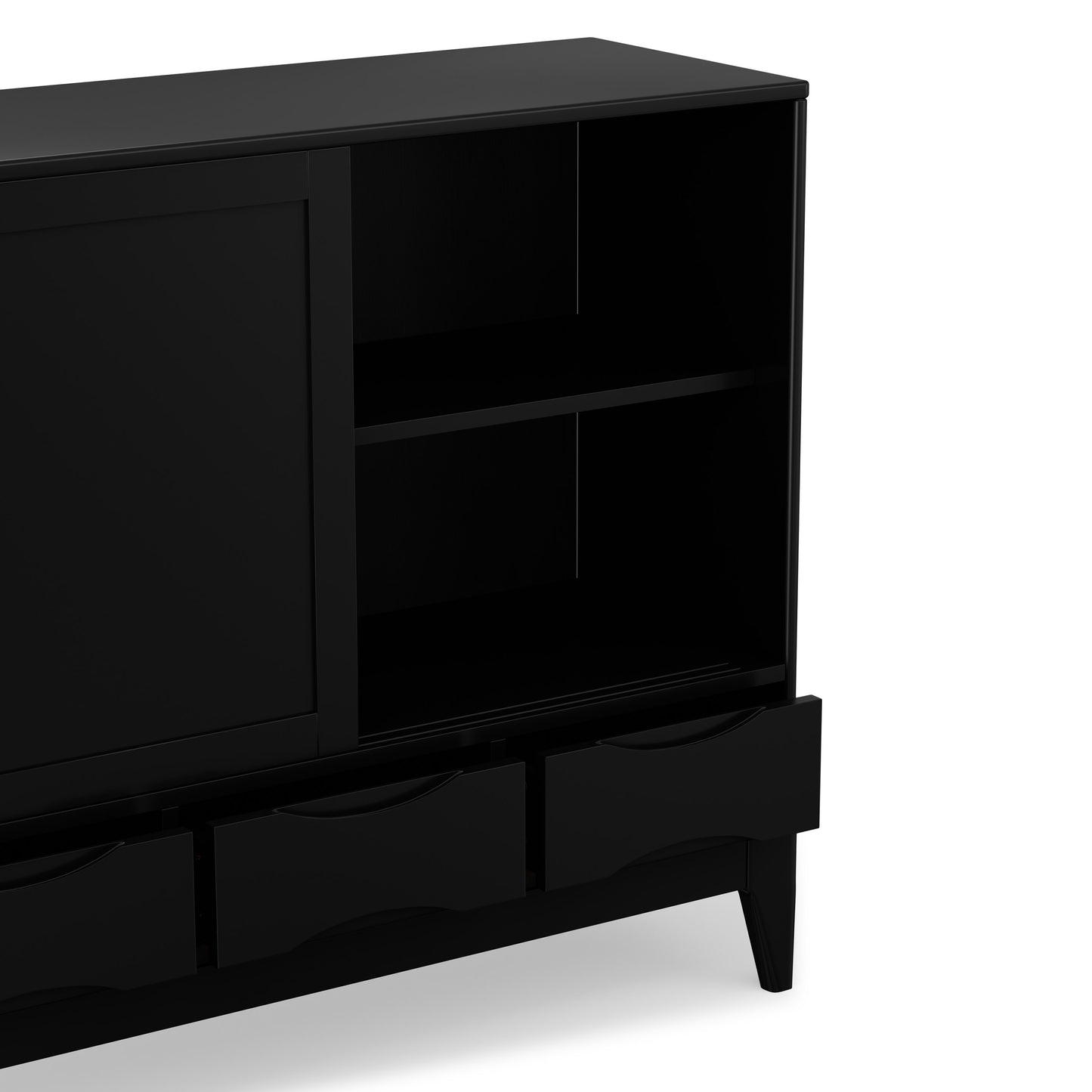 Black| Harper 48 inch Medium Storage Cabinet