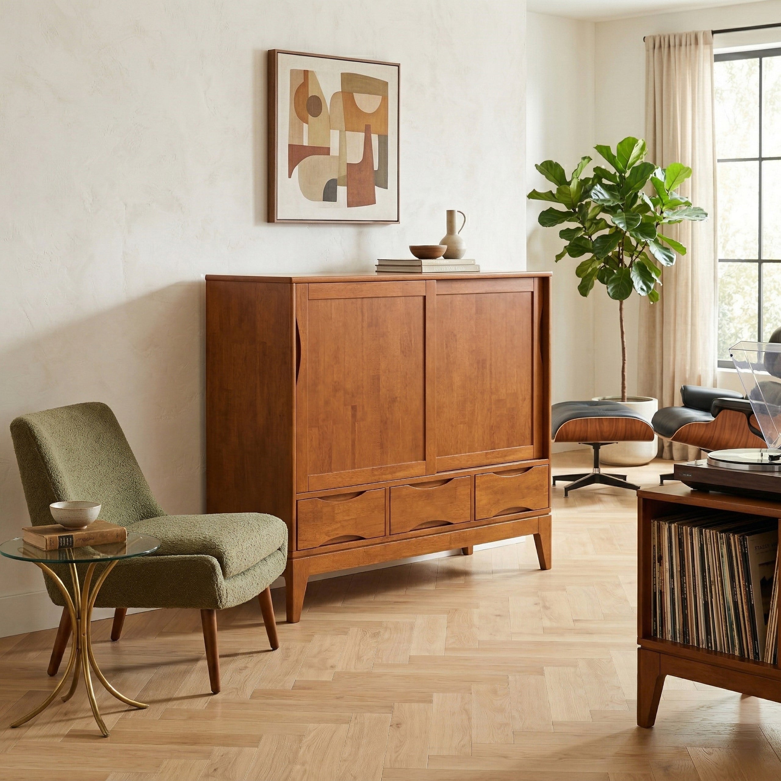 Teak Brown | Harper 48 inch Medium Storage Cabinet