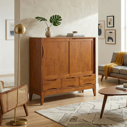 Teak Brown | Harper 48 inch Medium Storage Cabinet