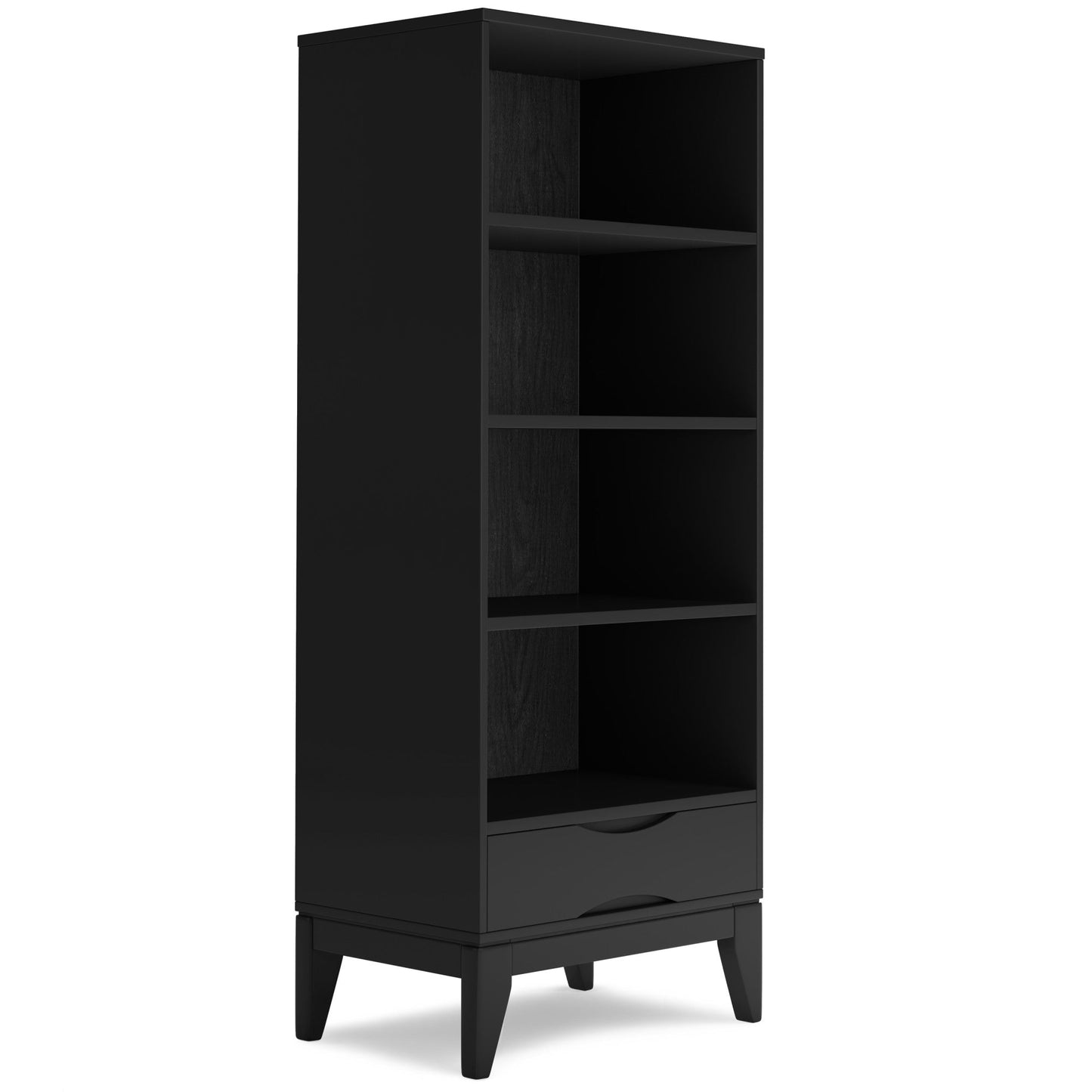 Black | Harper 60 x 24 inch Bookcase with Storage