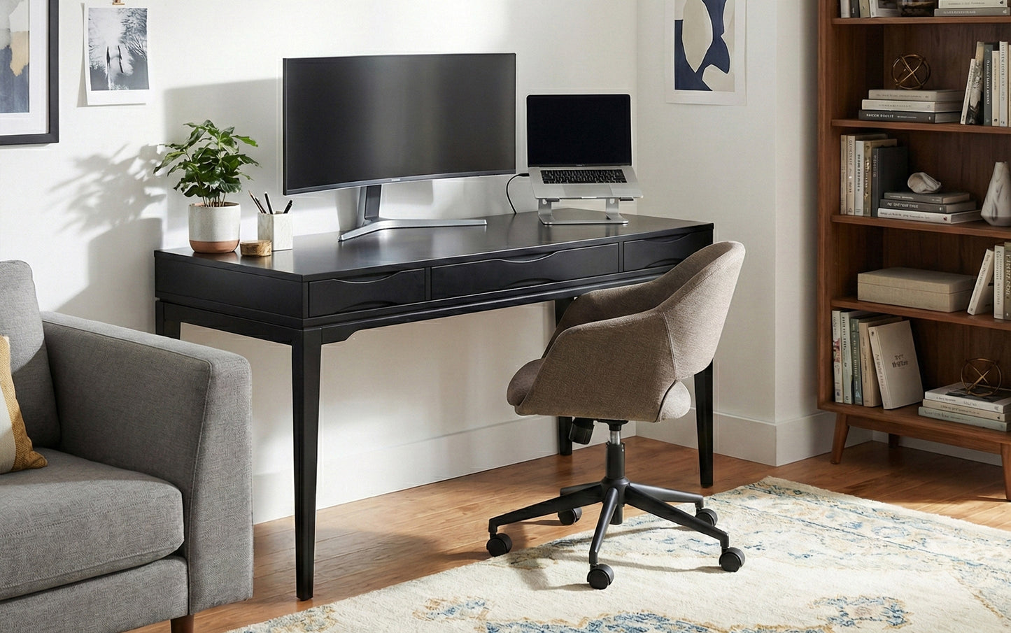 Black | Harper 60 inch Desk