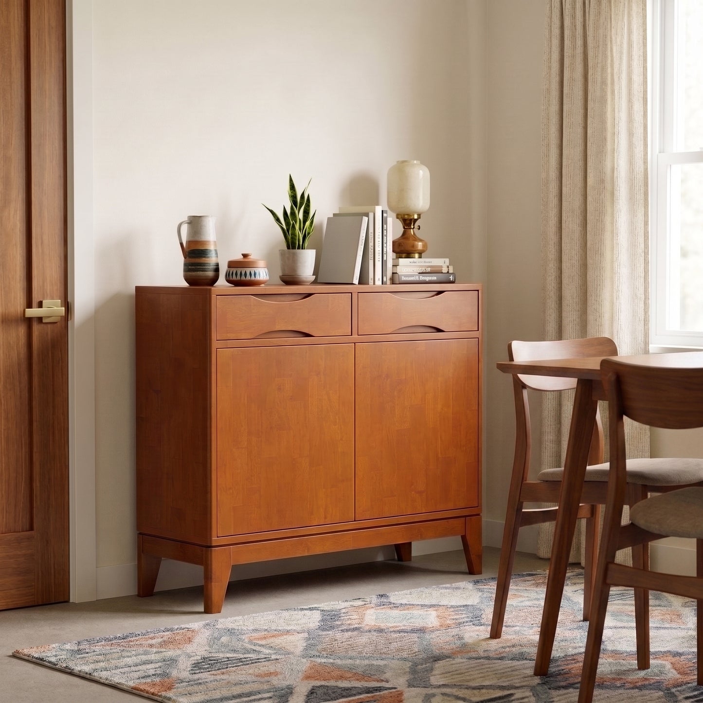 Teak Brown | Harper Entryway Storage Cabinet