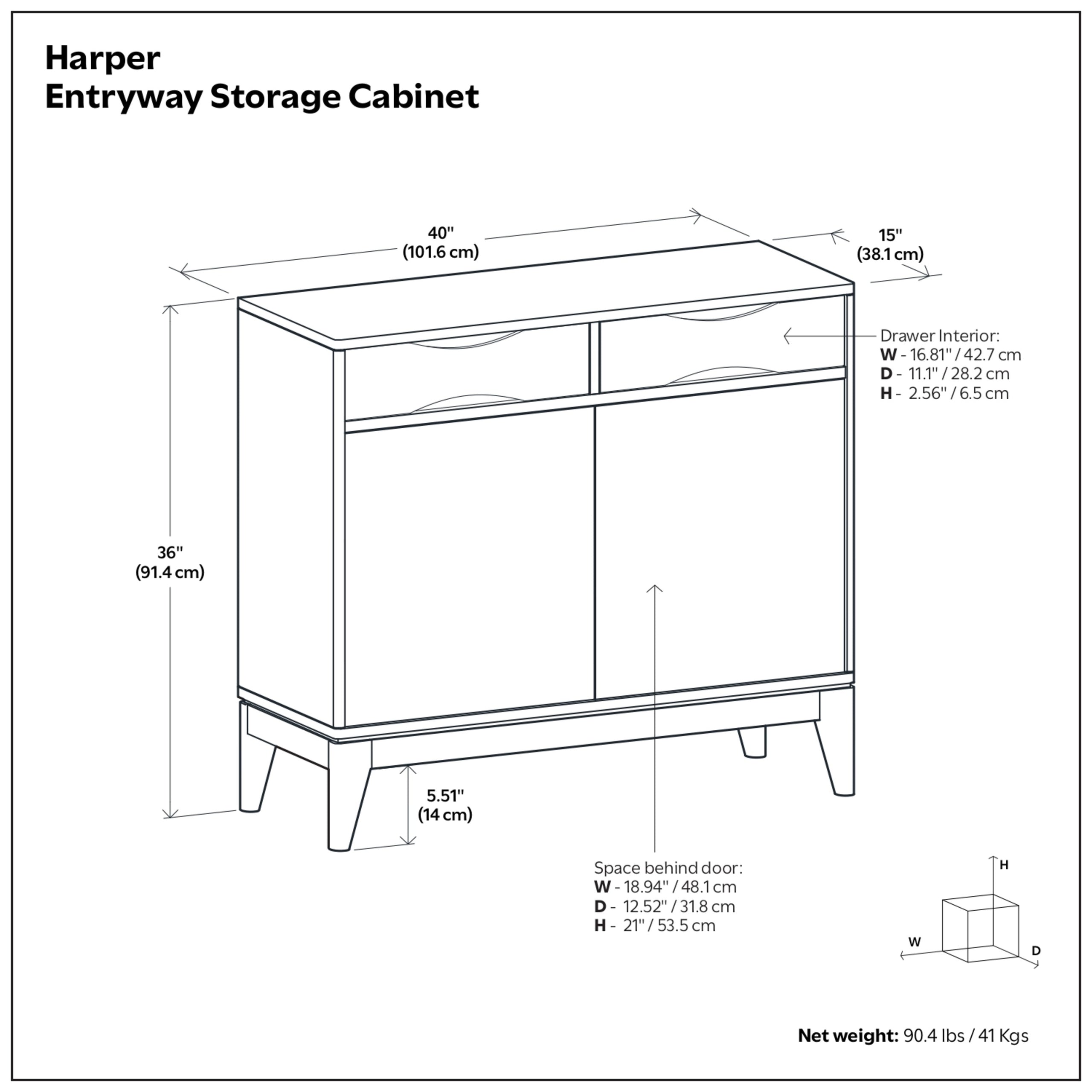 Walnut Brown | Harper Entryway Storage Cabinet