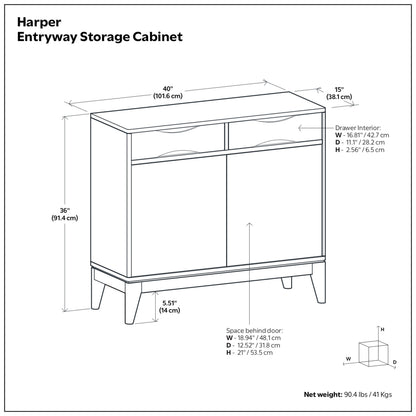 Walnut Brown | Harper Entryway Storage Cabinet