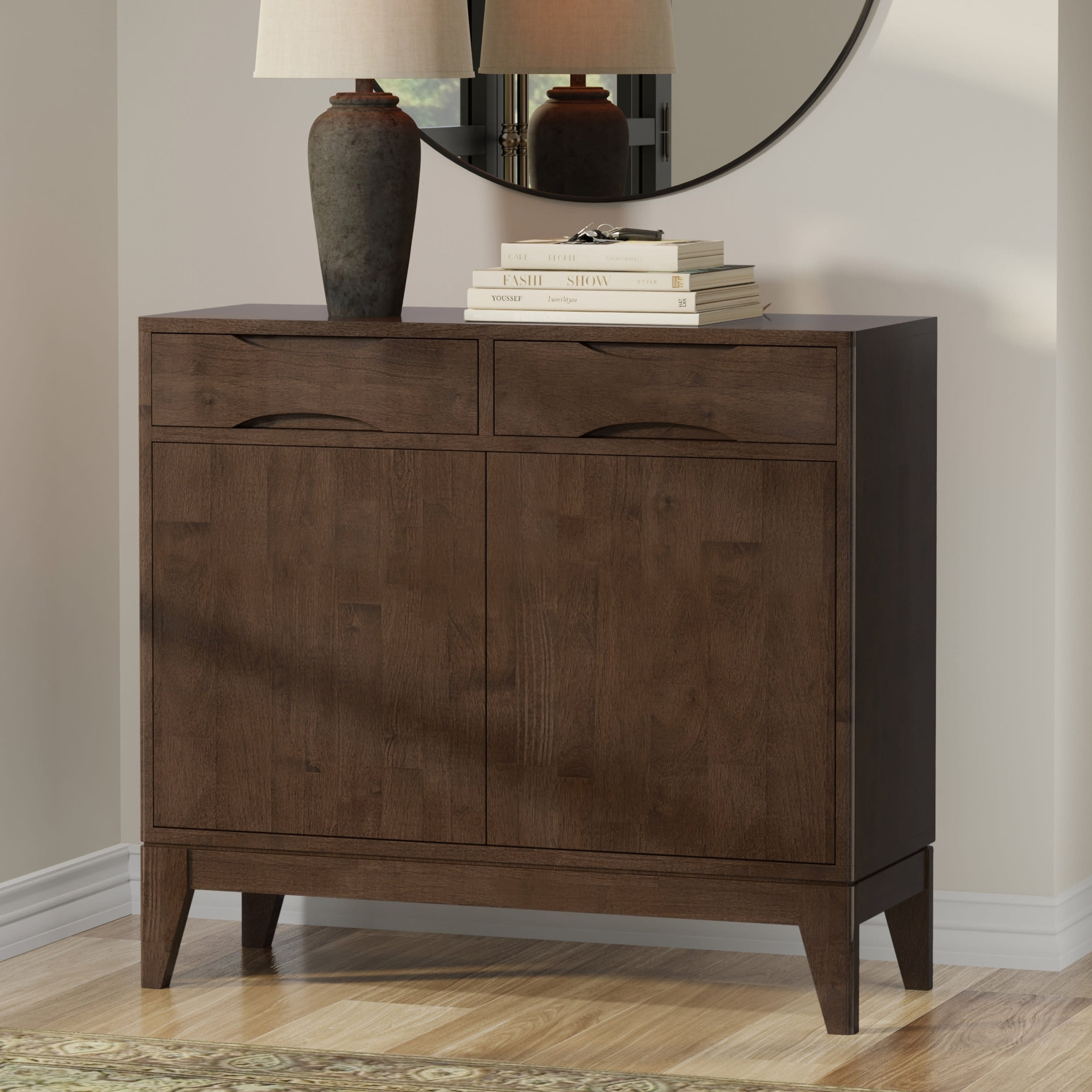 Walnut Brown | Harper Entryway Storage Cabinet