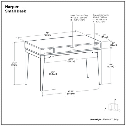 Black | Harper Small Desk