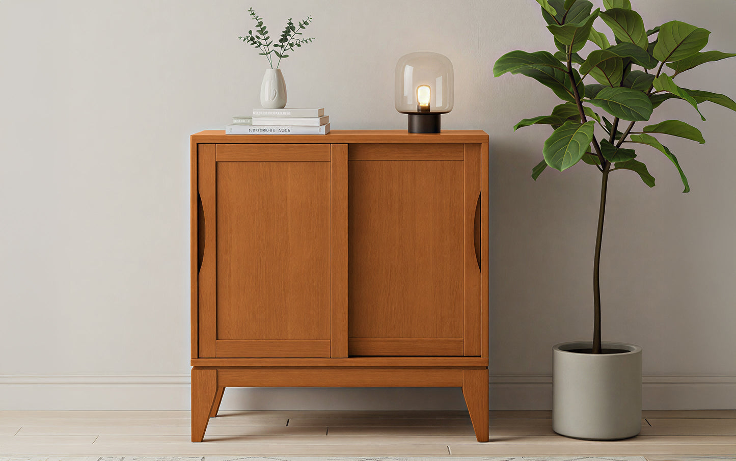 Teak Brown | Harper Low Storage Cabinet