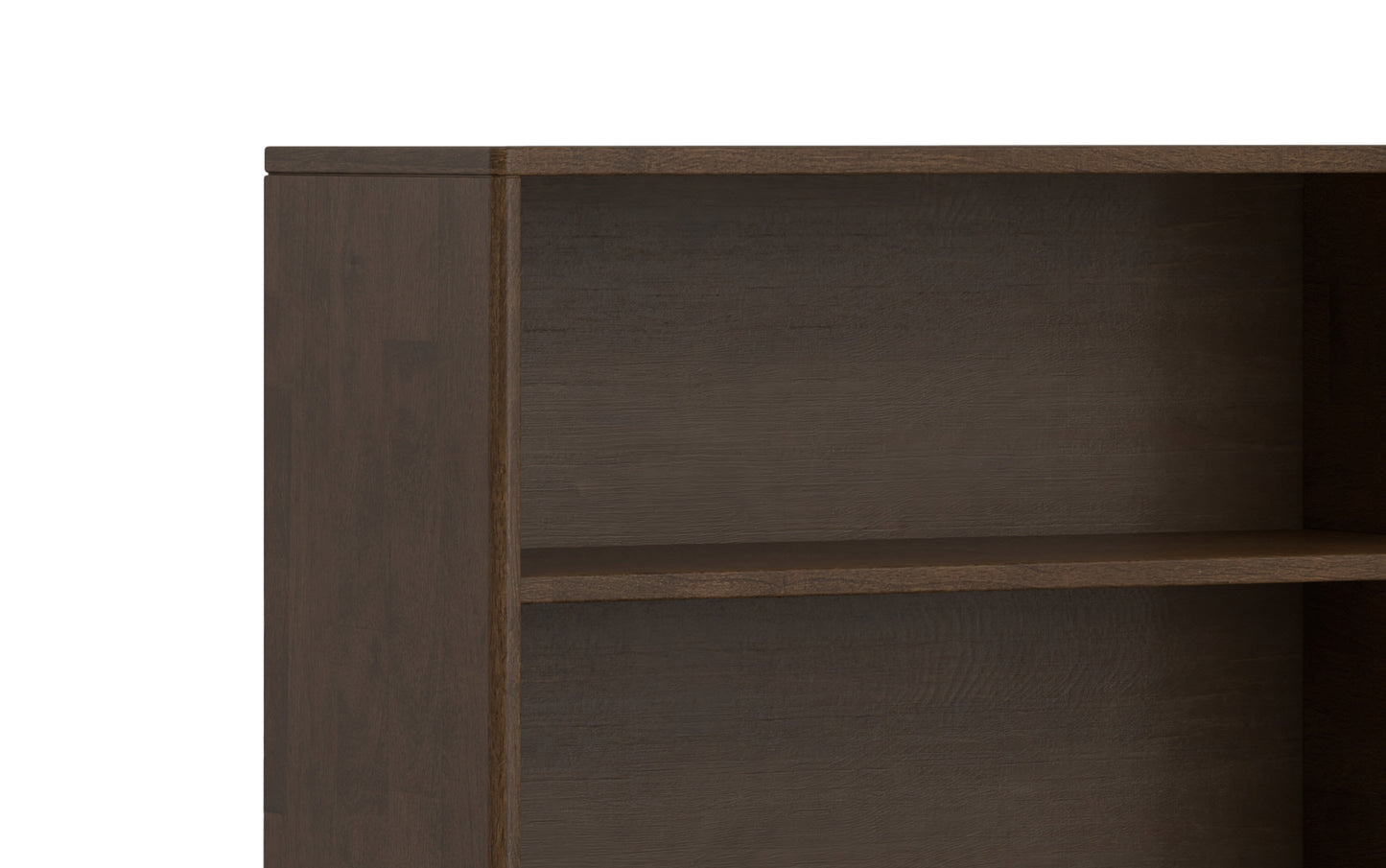 Walnut Brown | Harper 4-Shelf Low Bookcase