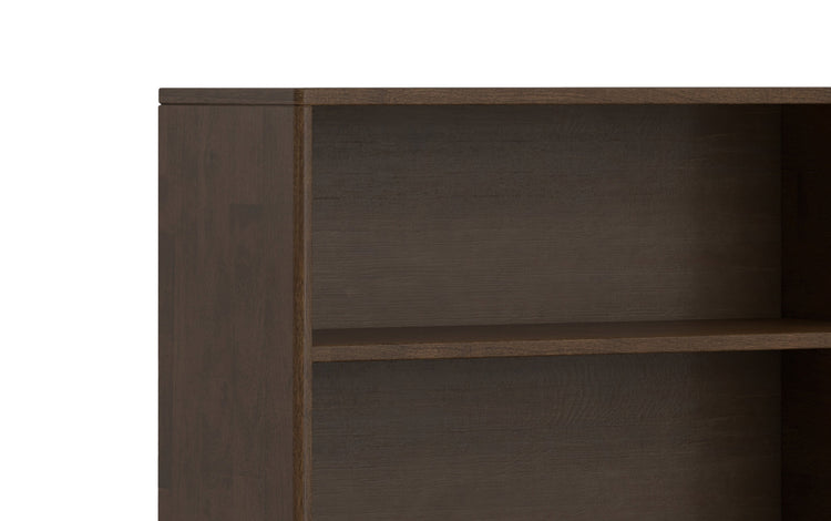 Walnut Brown | Harper 4-Shelf Low Bookcase