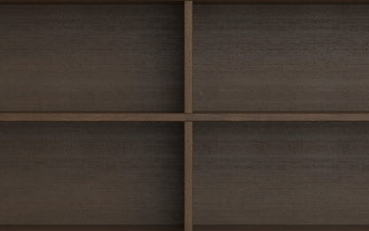 Walnut Brown | Harper 4-Shelf Low Bookcase