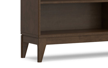 Walnut Brown | Harper 4-Shelf Low Bookcase