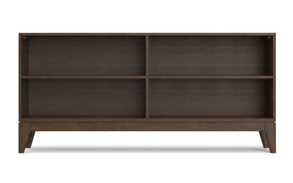 Walnut Brown | Harper 4-Shelf Low Bookcase