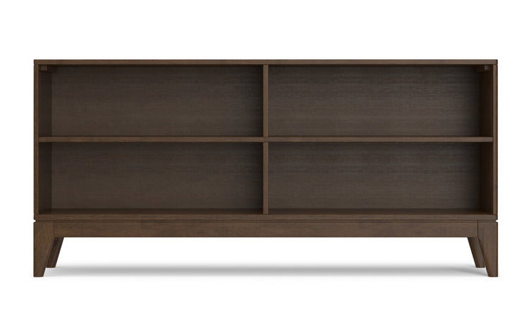 Walnut Brown | Harper 4-Shelf Low Bookcase