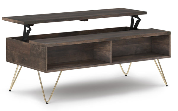 Industrial Lift Top Coffee Table | Hunter Coffee Table – Simpli Home