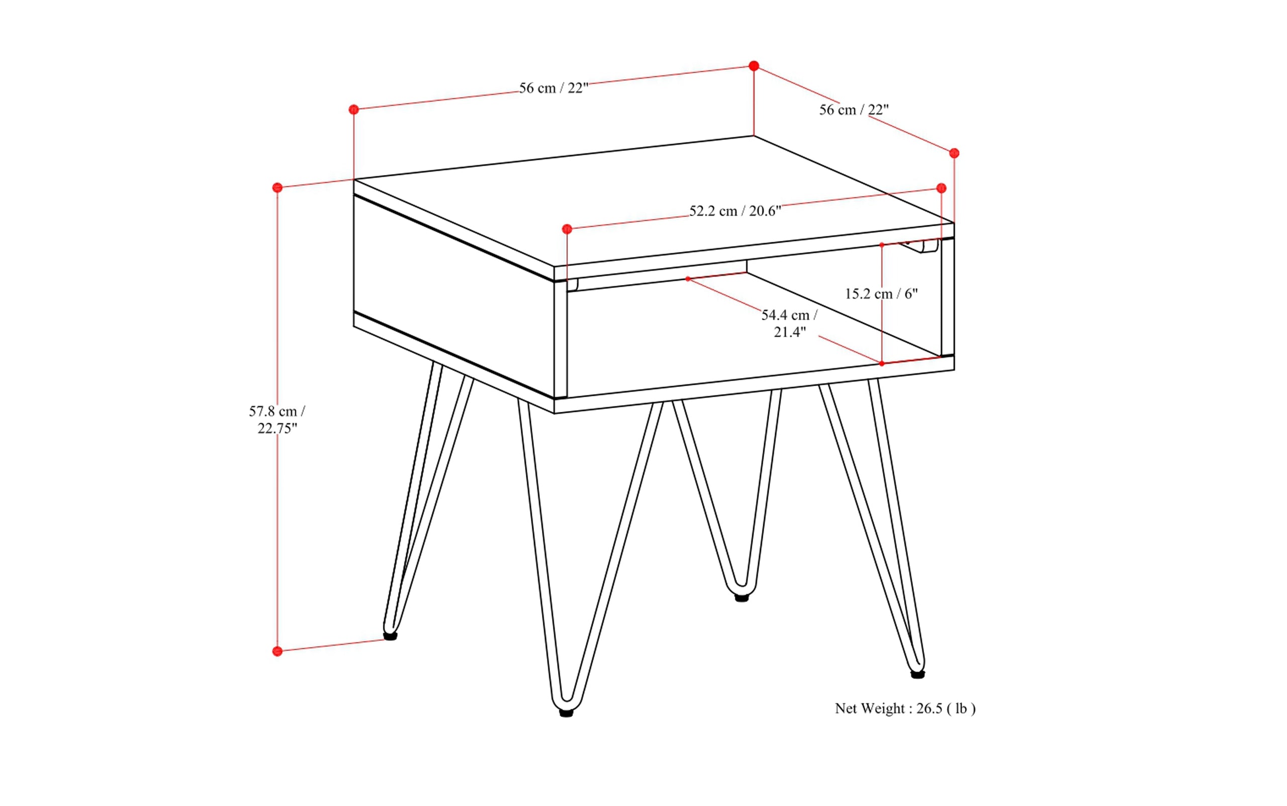 Walnut Walnut | Hunter End Table in Walnut