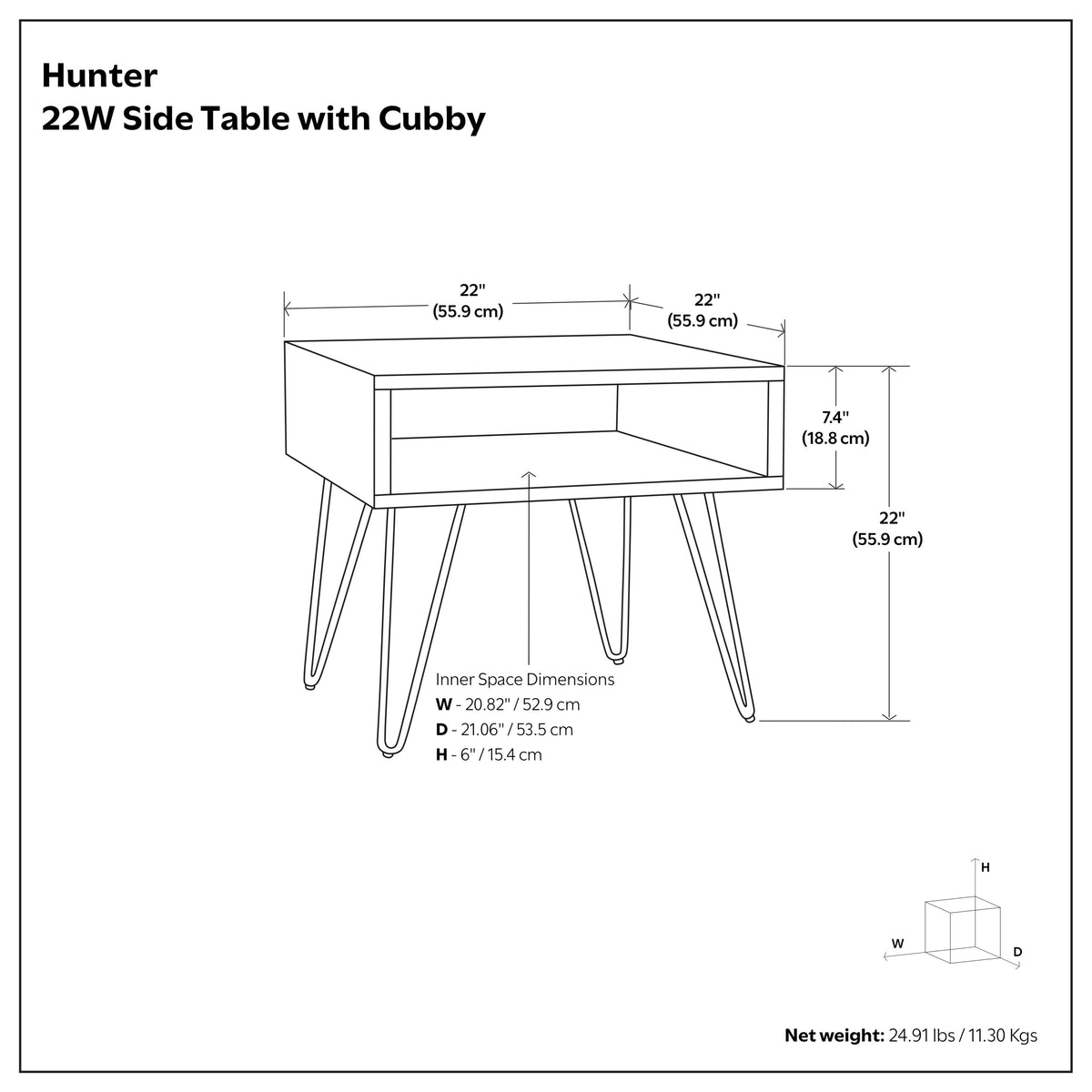 Refined Natural Mango | Hunter End Table in Mango