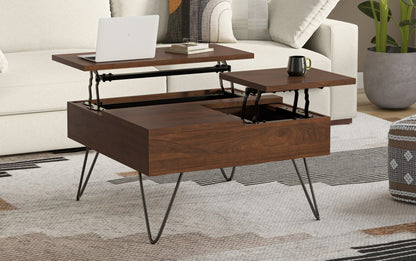 Walnut Walnut | Hunter Lift Top Square Coffee Table