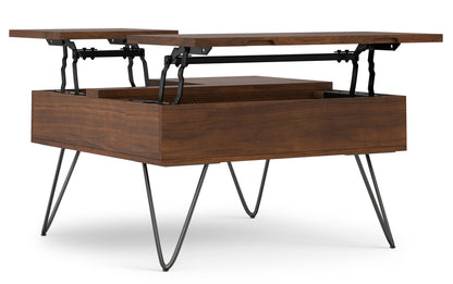 Walnut Walnut | Hunter Lift Top Square Coffee Table
