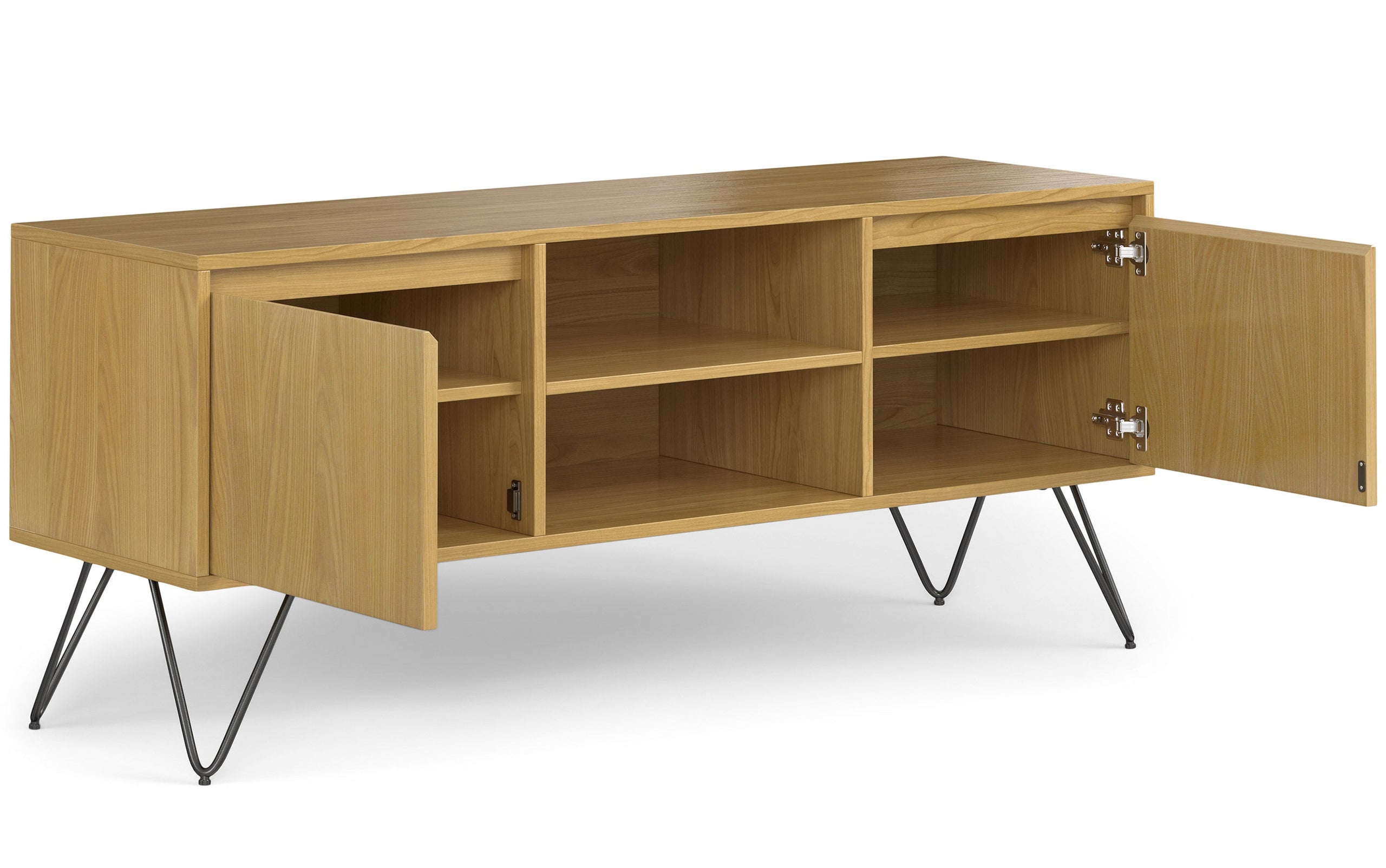 Oak Oak | Hunter 60 x 18 inch TV Media Stand in Natural Mango Wood for TVs up to 66 inches