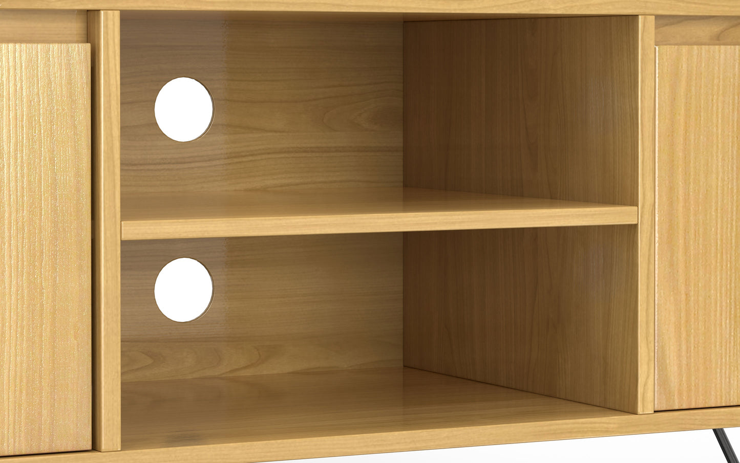 Oak Oak | Hunter 60 x 18 inch TV Media Stand in Natural Mango Wood for TVs up to 66 inches