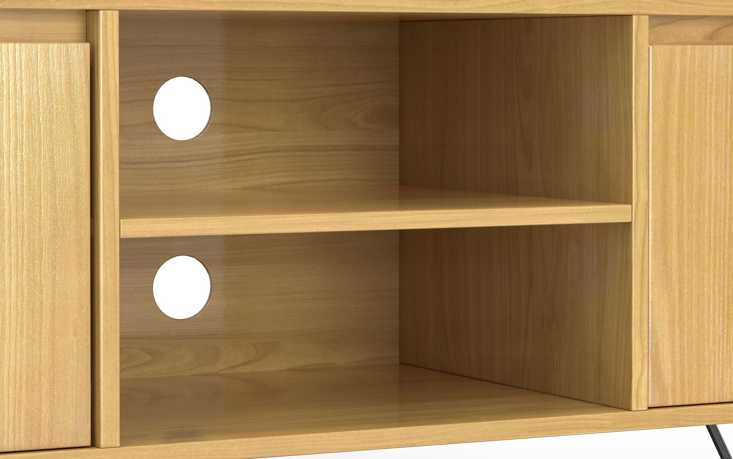 Oak Oak | Hunter 60 x 18 inch TV Media Stand in Natural Mango Wood for TVs up to 66 inches