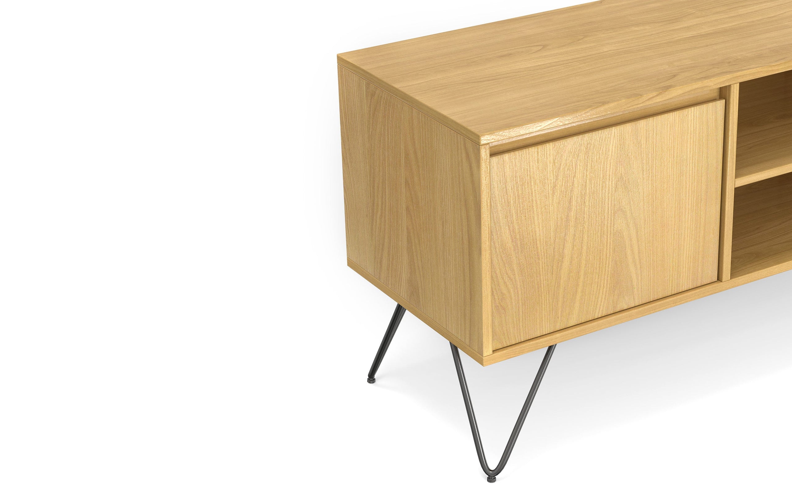 Oak Oak | Hunter 60 x 18 inch TV Media Stand in Natural Mango Wood for TVs up to 66 inches