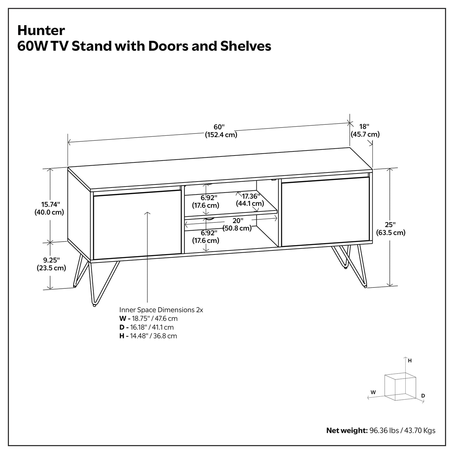 Natural Mango | Hunter TV Media Stand in Mango
