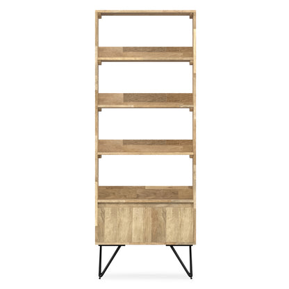 Refined Natural Mango | Hunter Tall Bookcase in Mango