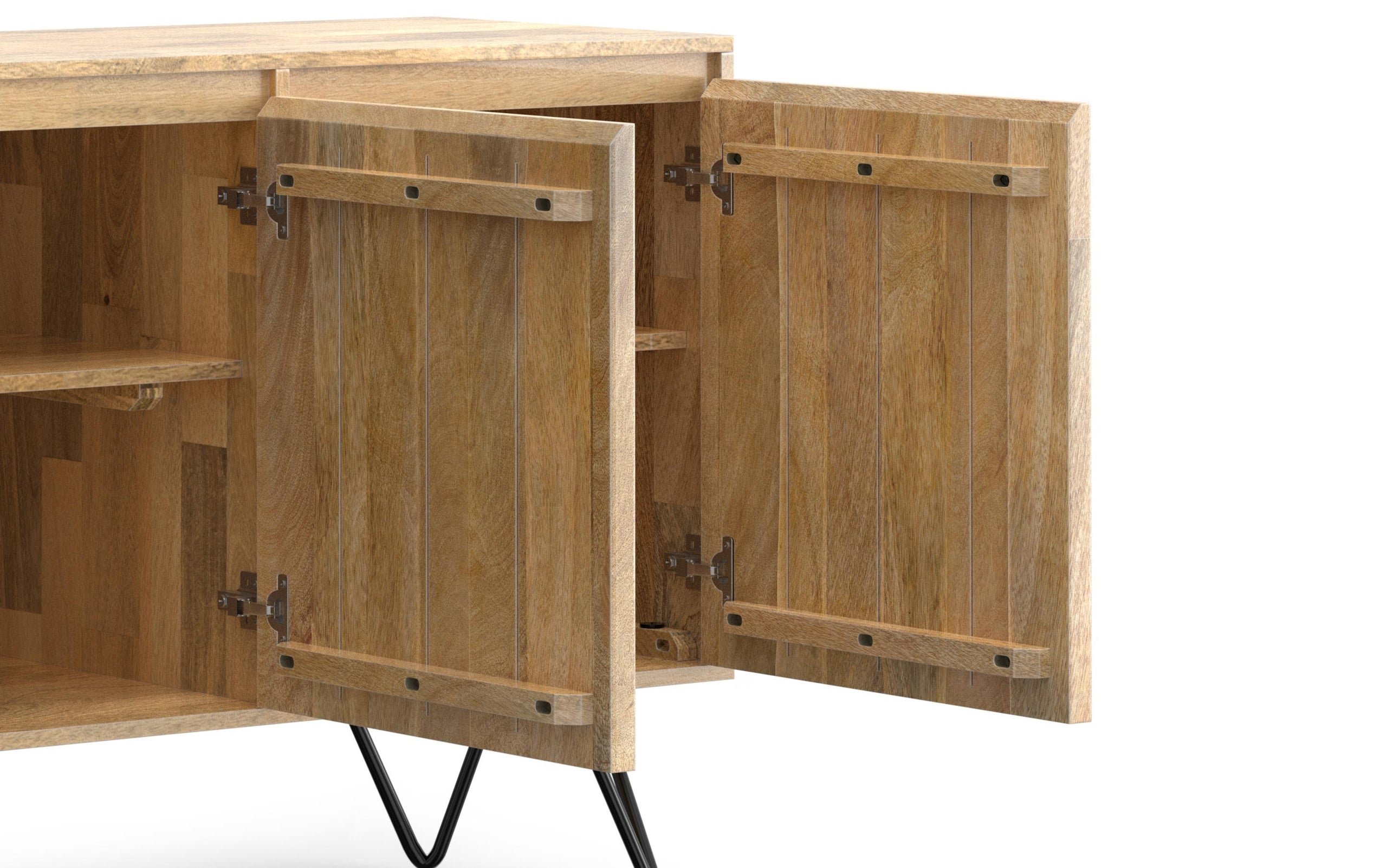Natural Solid Wood - Mango | Hunter 3 Door Sideboard Buffet
