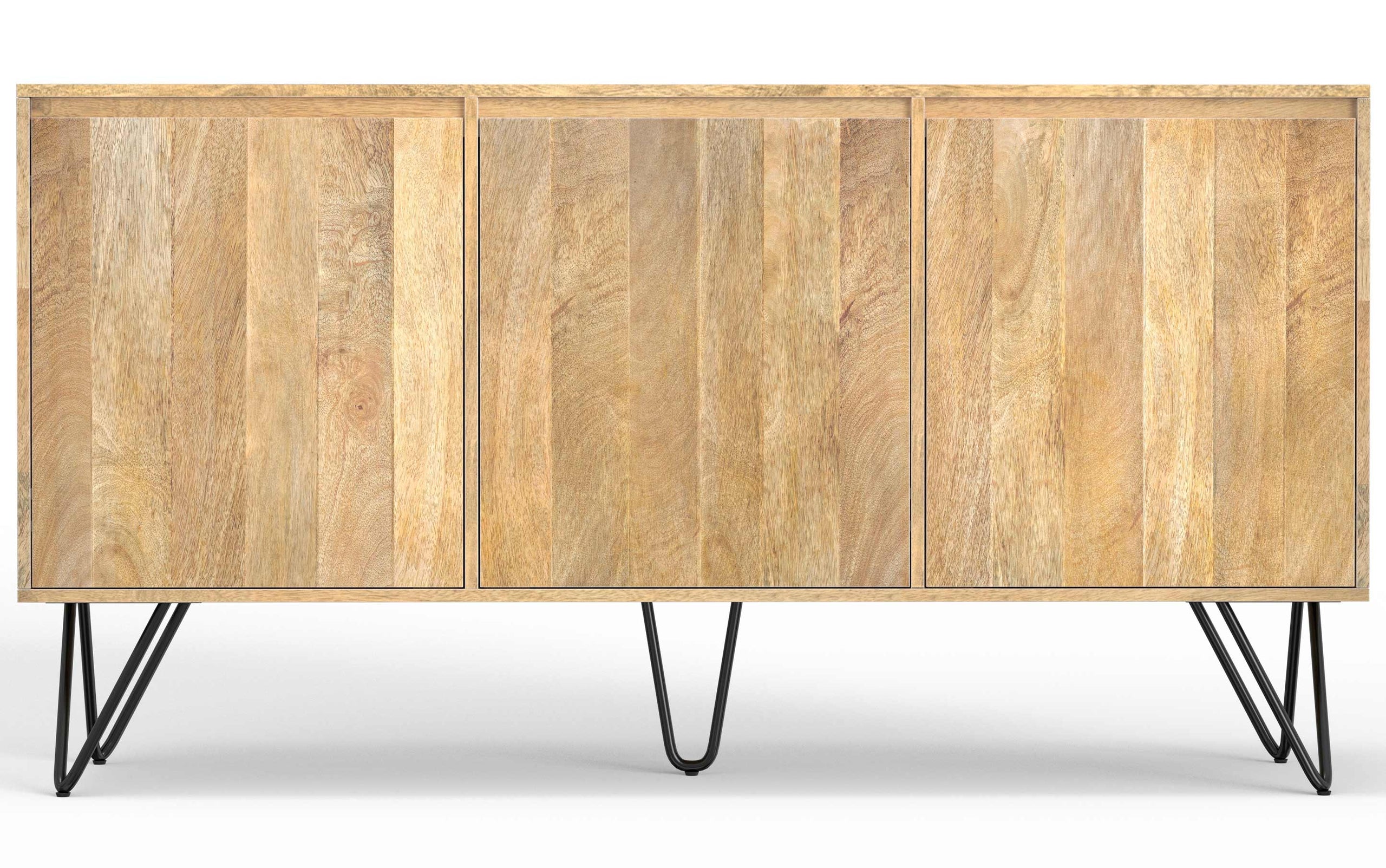 Natural Solid Wood - Mango | Hunter 3 Door Sideboard Buffet