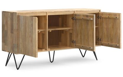 Natural Solid Wood - Mango | Hunter 3 Door Sideboard Buffet