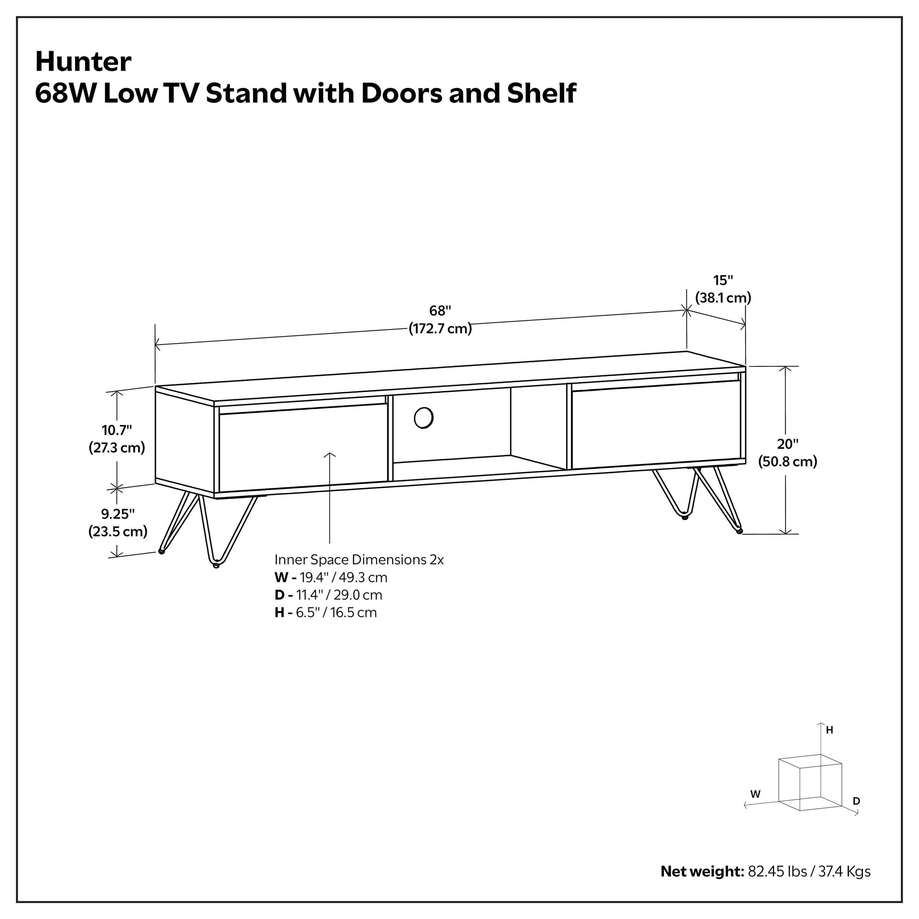 68 Inch TV Stand | Hunter Industrial Media Console – Simpli Home