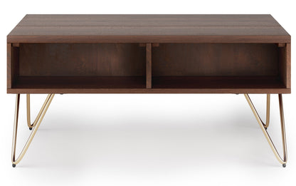 Umber Brown Gold Mango | Hunter Small Lift Top Coffee Table