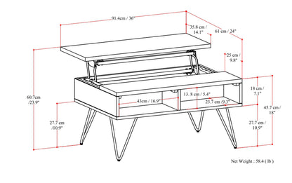 Walnut Black Walnut | Hunter Small Lift Top Coffee Table