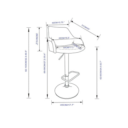 Hutton Adjustable Bar Stool