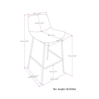 Camel Brown | Jolie Bar Stool (Set of 2)