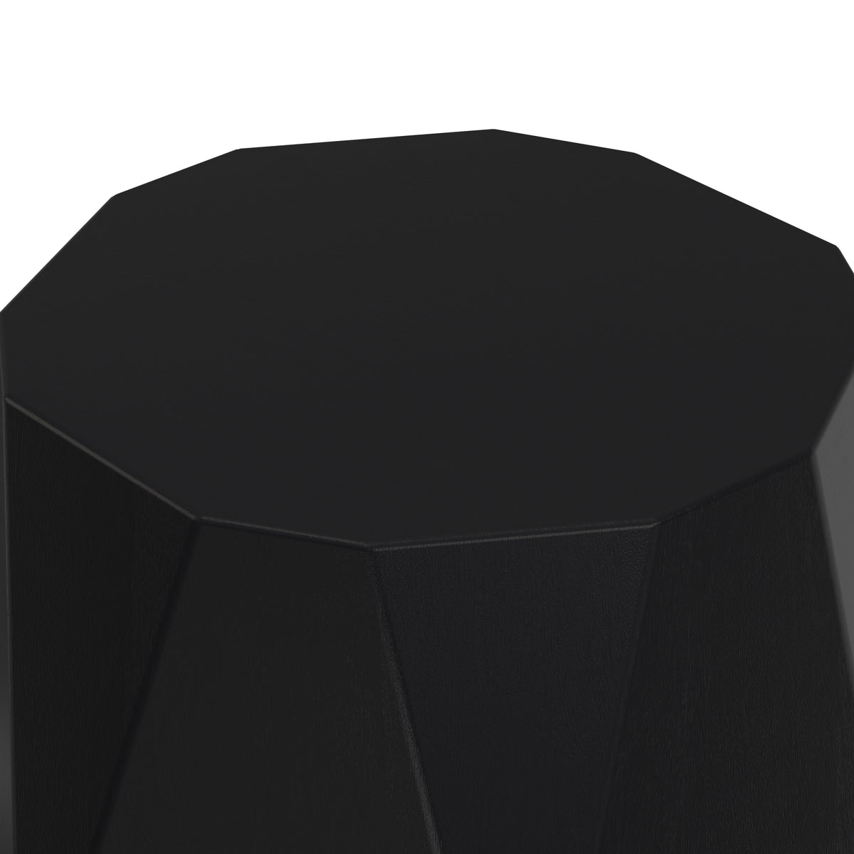 Black | Judson 15 inch Round Geometric Accent Table