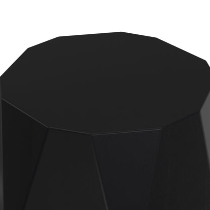 Black | Judson 15 inch Round Geometric Accent Table