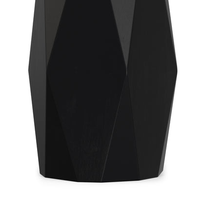 Black | Judson 15 inch Round Geometric Accent Table