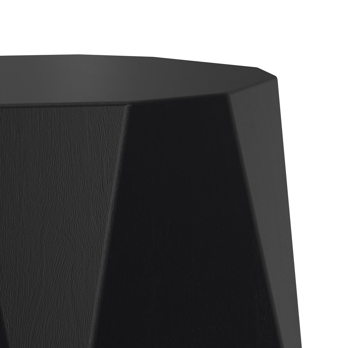 Black | Judson 15 inch Round Geometric Accent Table