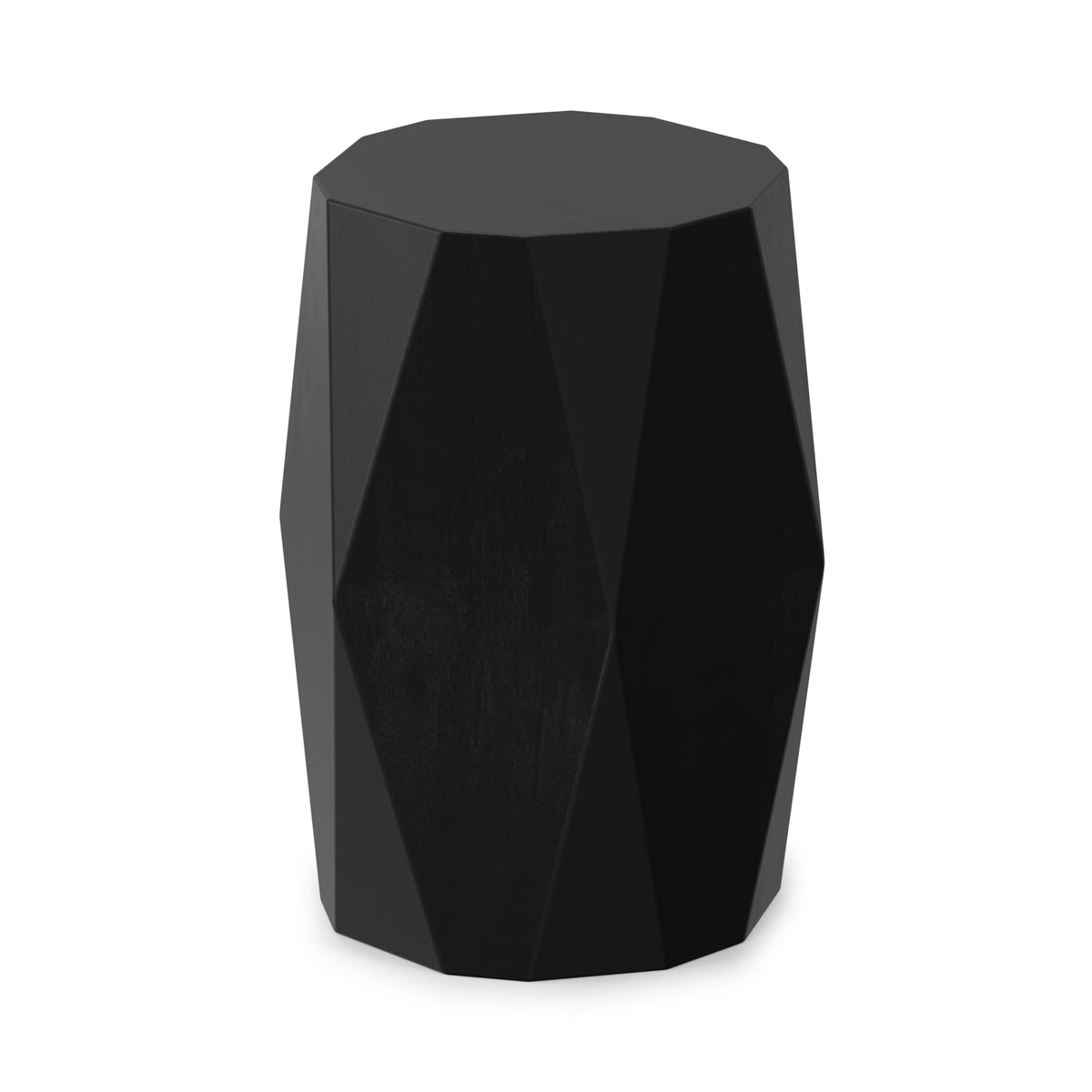 Black | Judson 15 inch Round Geometric Accent Table