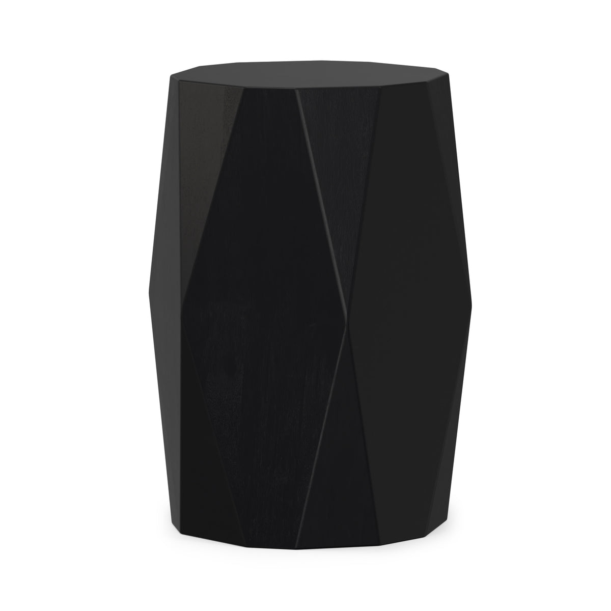 Black | Judson 15 inch Round Geometric Accent Table