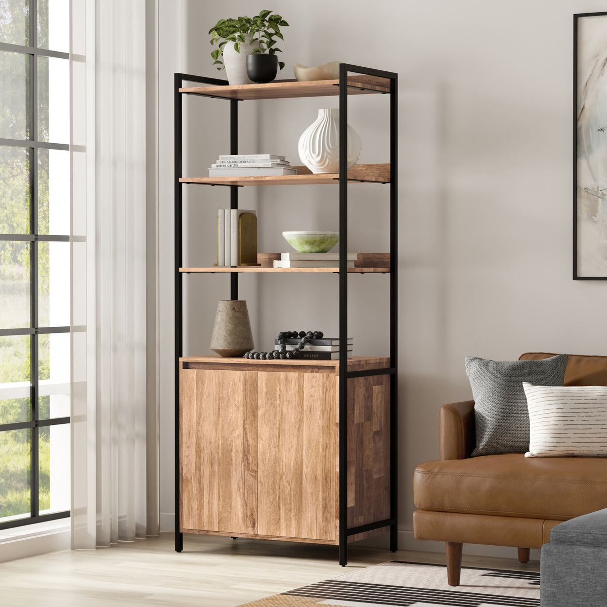 Kelsey Large Bookshelf with Cabinet