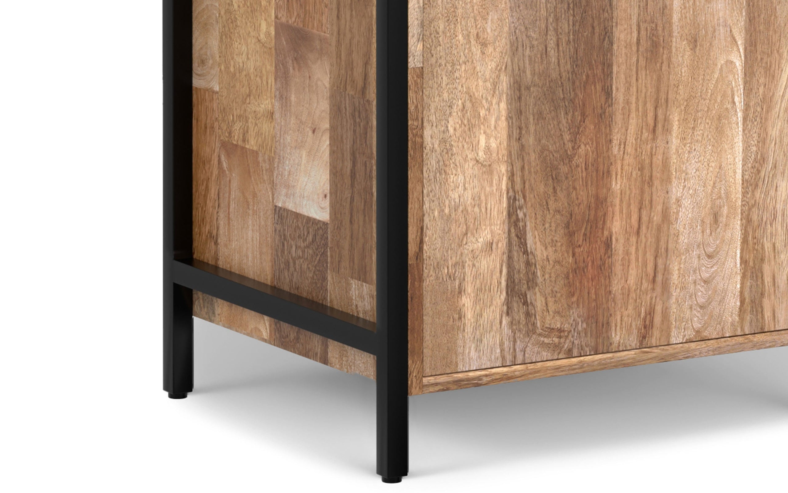 Natural | Kelsey Narrow Bookshelf with Cabinet