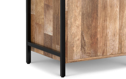 Natural | Kelsey Narrow Bookshelf with Cabinet