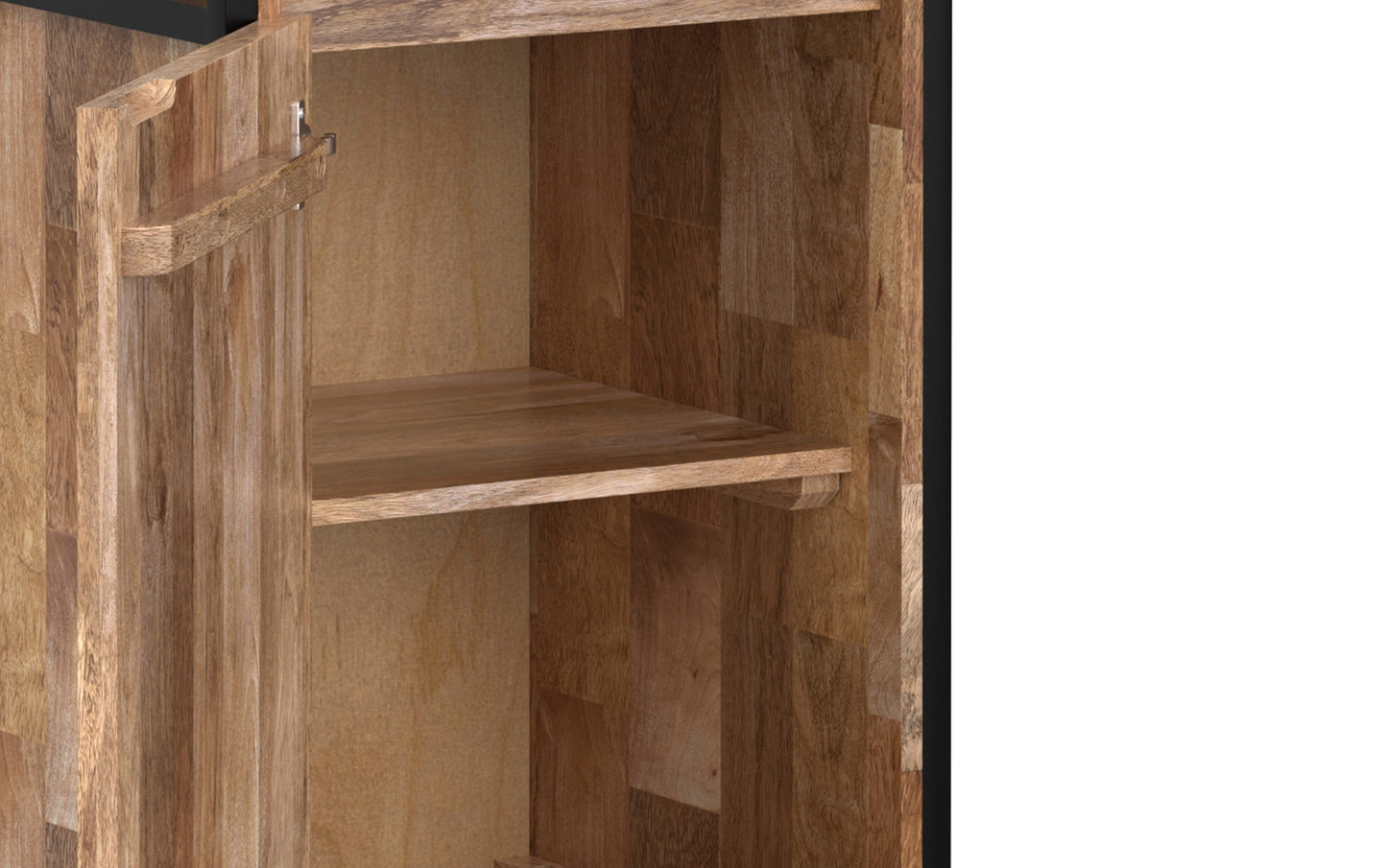 Natural | Kelsey Narrow Bookshelf with Cabinet