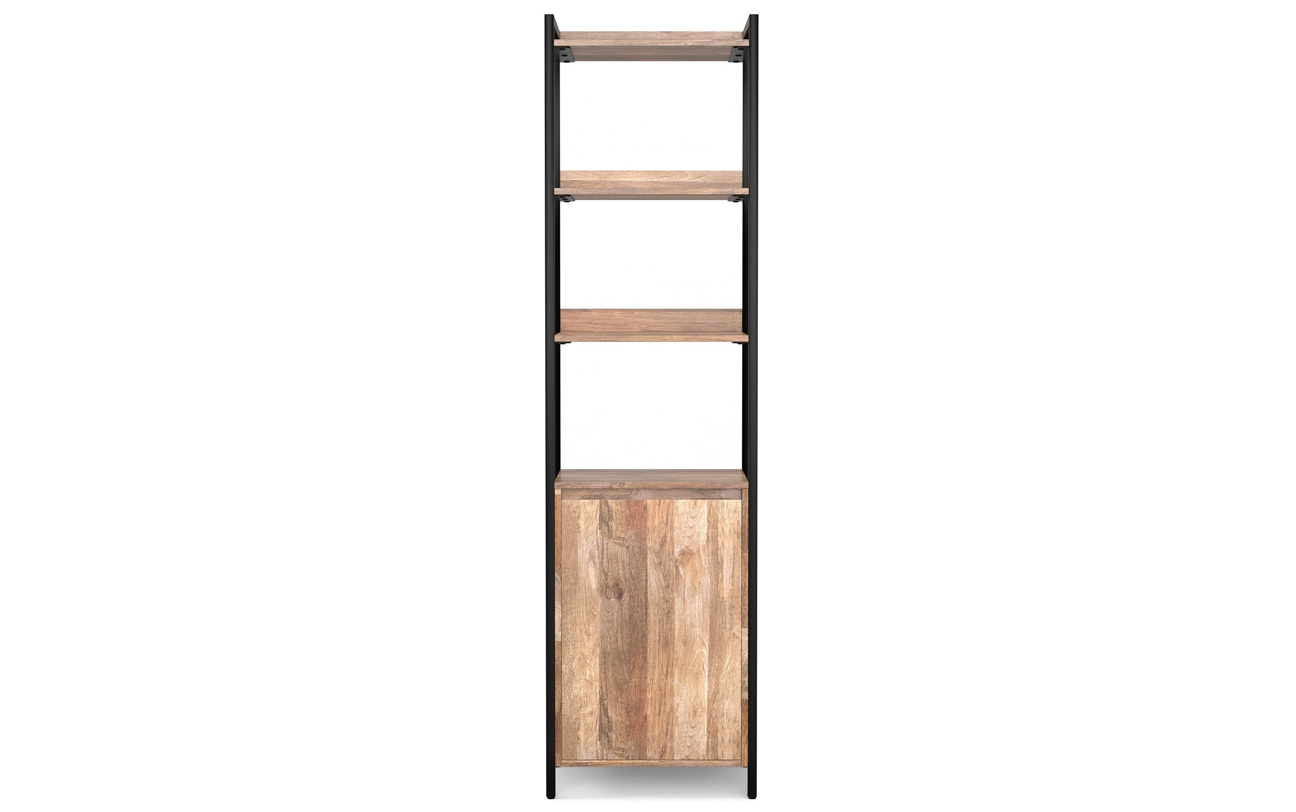 Natural | Kelsey Narrow Bookshelf with Cabinet